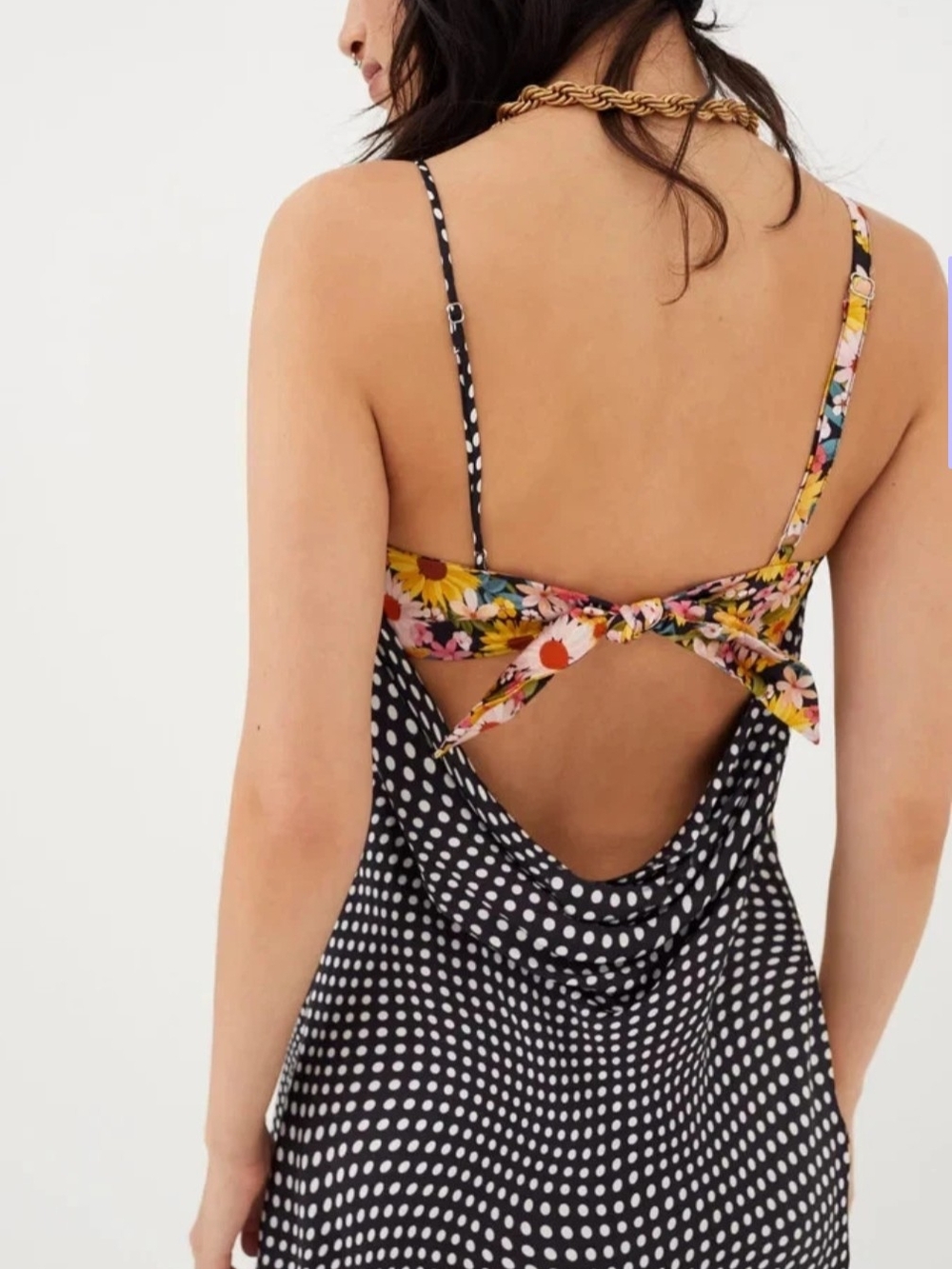 For Love & Lemons Anya Mini Dress Summer Vibes Sunflower, Size Medium - Picture 5 of 5